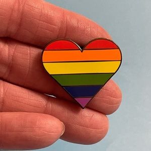 Wizard Pins Enamel Rainbow Heart Pin